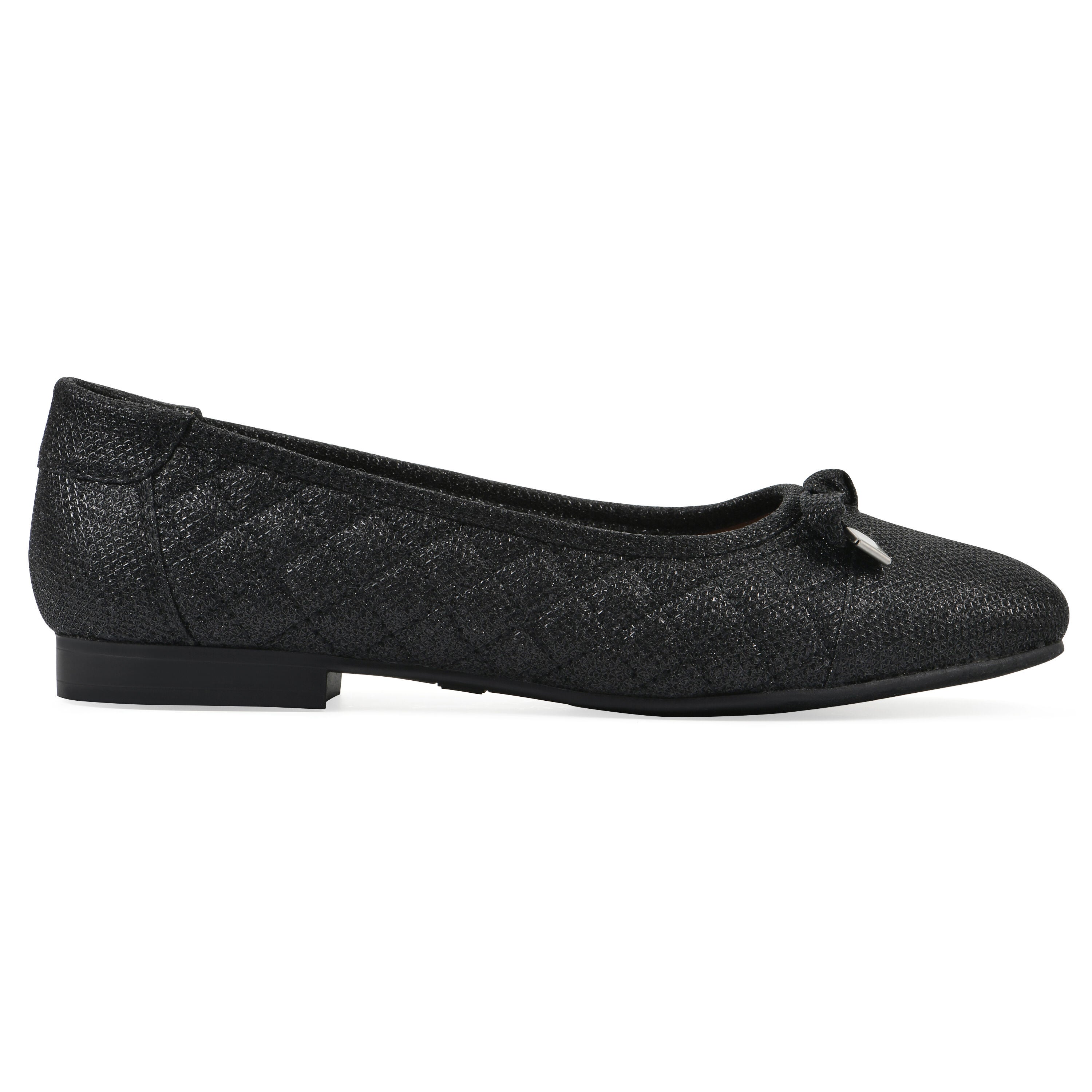 Bocah Ballet Flat - WIDE, BLACK GLITTER FABRIC, alternate image number 2