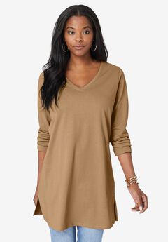 Long Plus Size Tunic Tops
