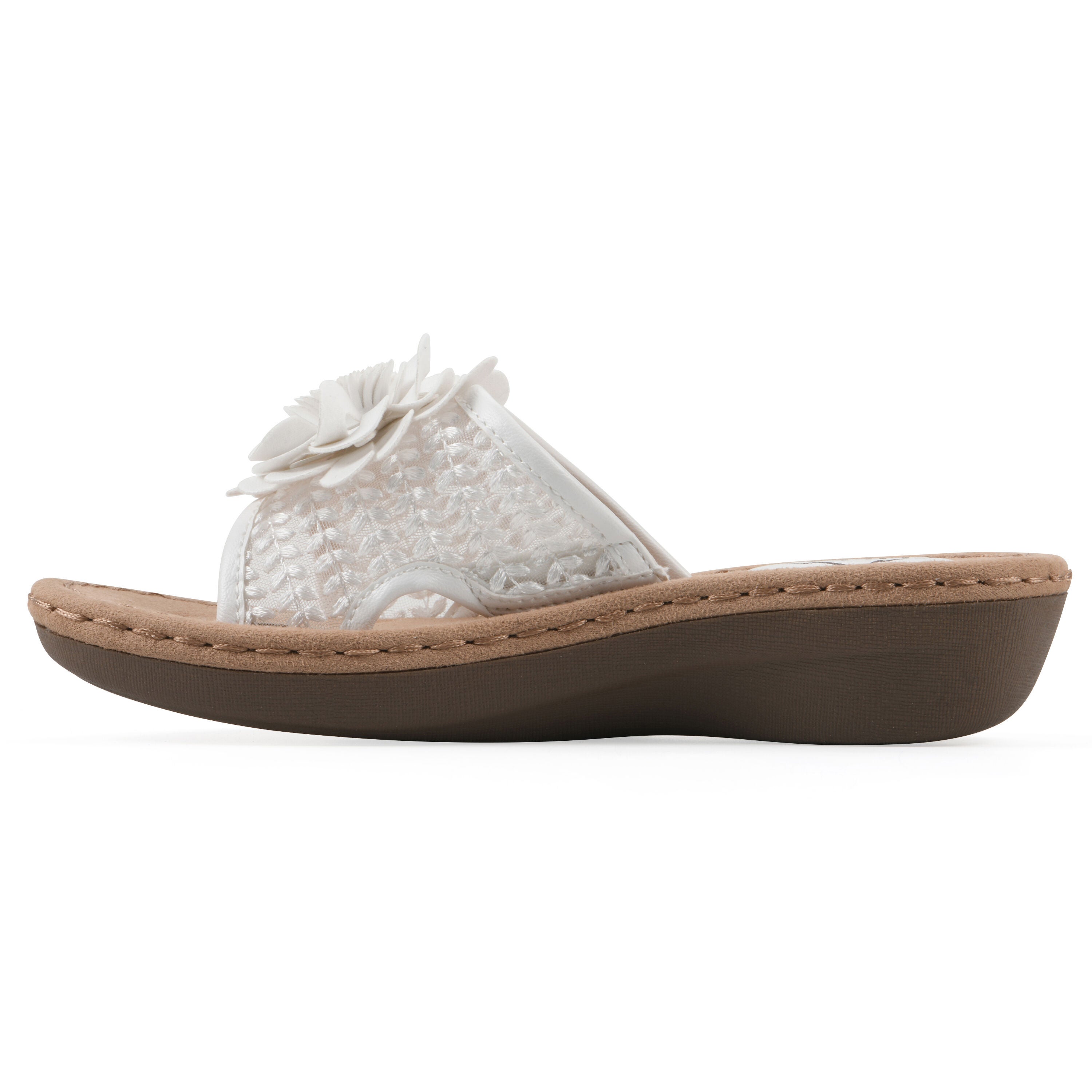 Chill 2 Wedge Slide Sandal, WHITE FABRIC, alternate image number 3