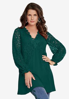 Lace & Georgette Swing Tunic