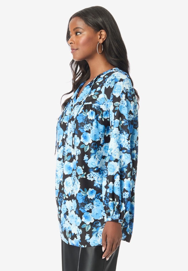 Shirred Georgette Blouse, , alternate image number 2