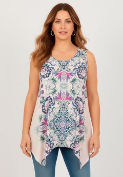 Handkerchief Hem Tunic Tank