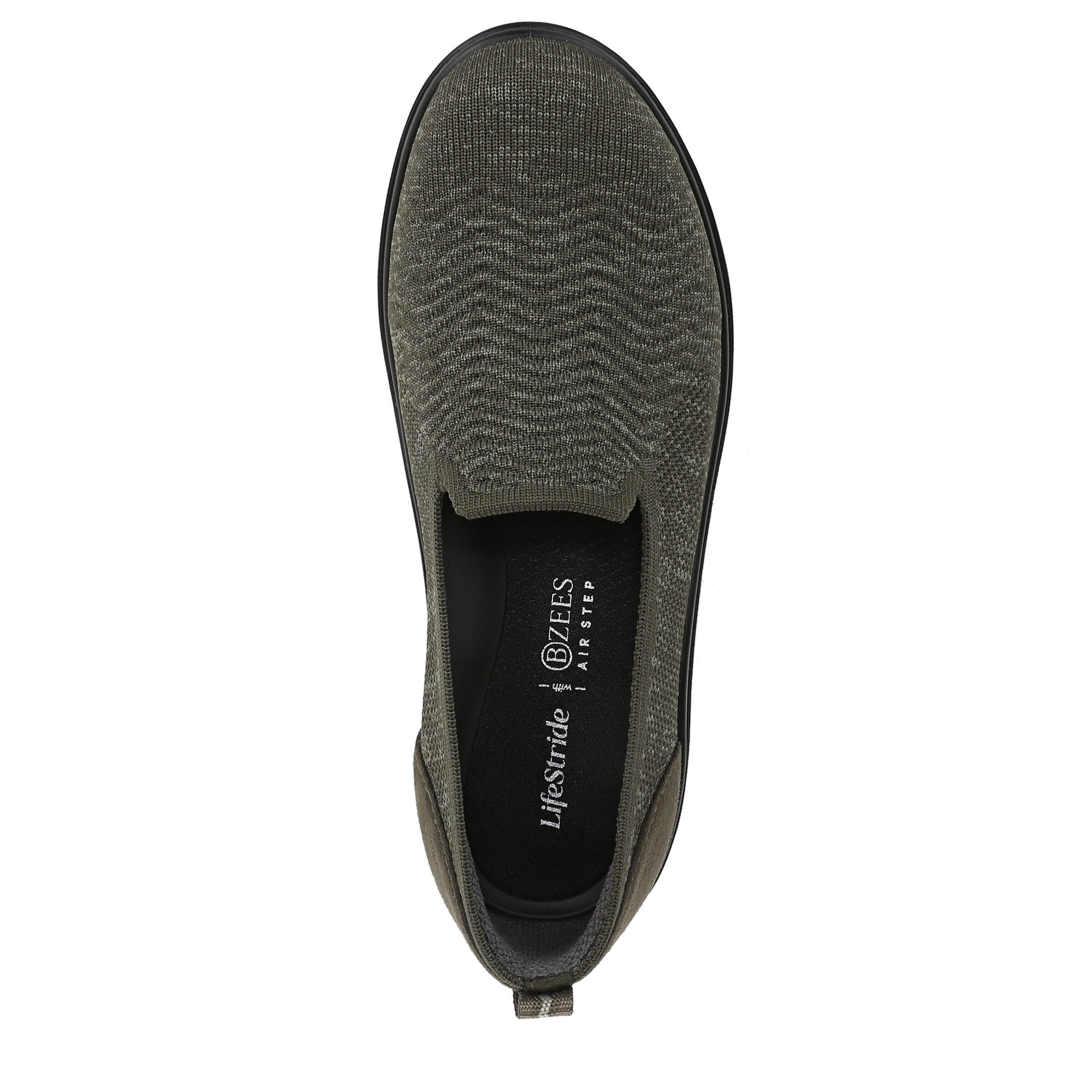 Boulevard Knit Slip-On Flat, ARMY GREEN FABRIC, alternate image number 6