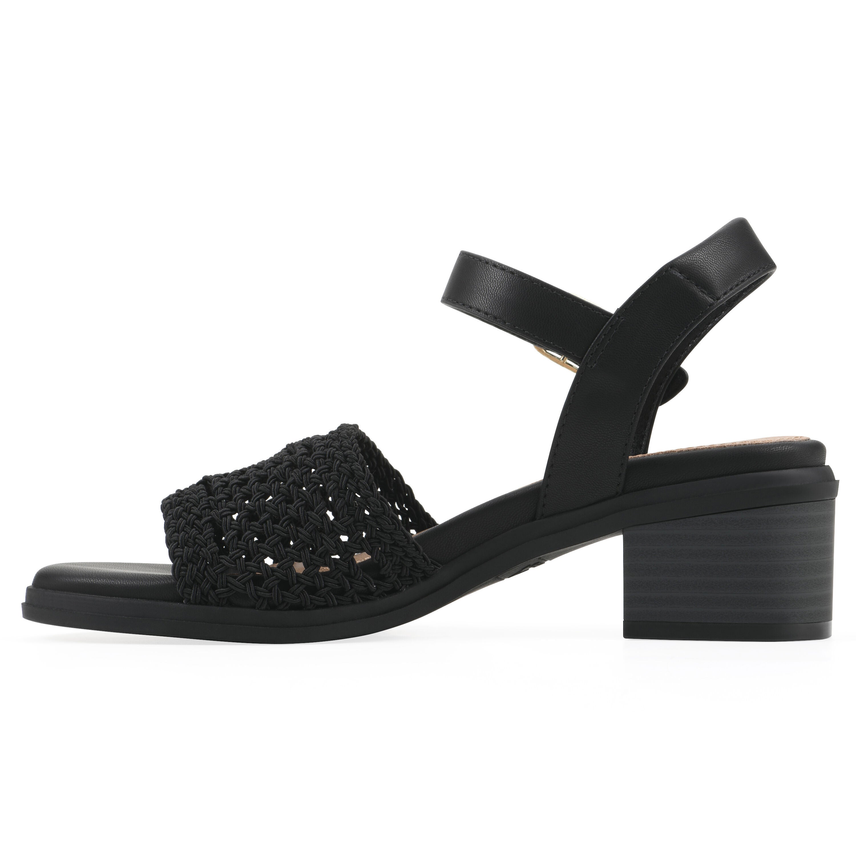 Cortland Block Heel Sandal, BLACK SMOOTH, alternate image number 3