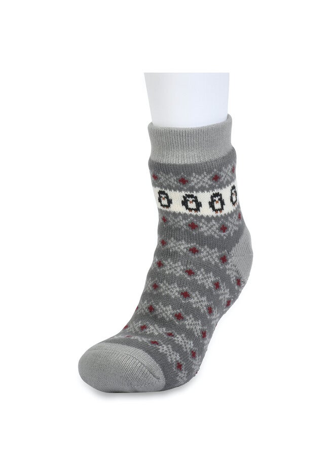 Cuffed Ankle Cabin Sock, PENGUIN, hi-res image number null