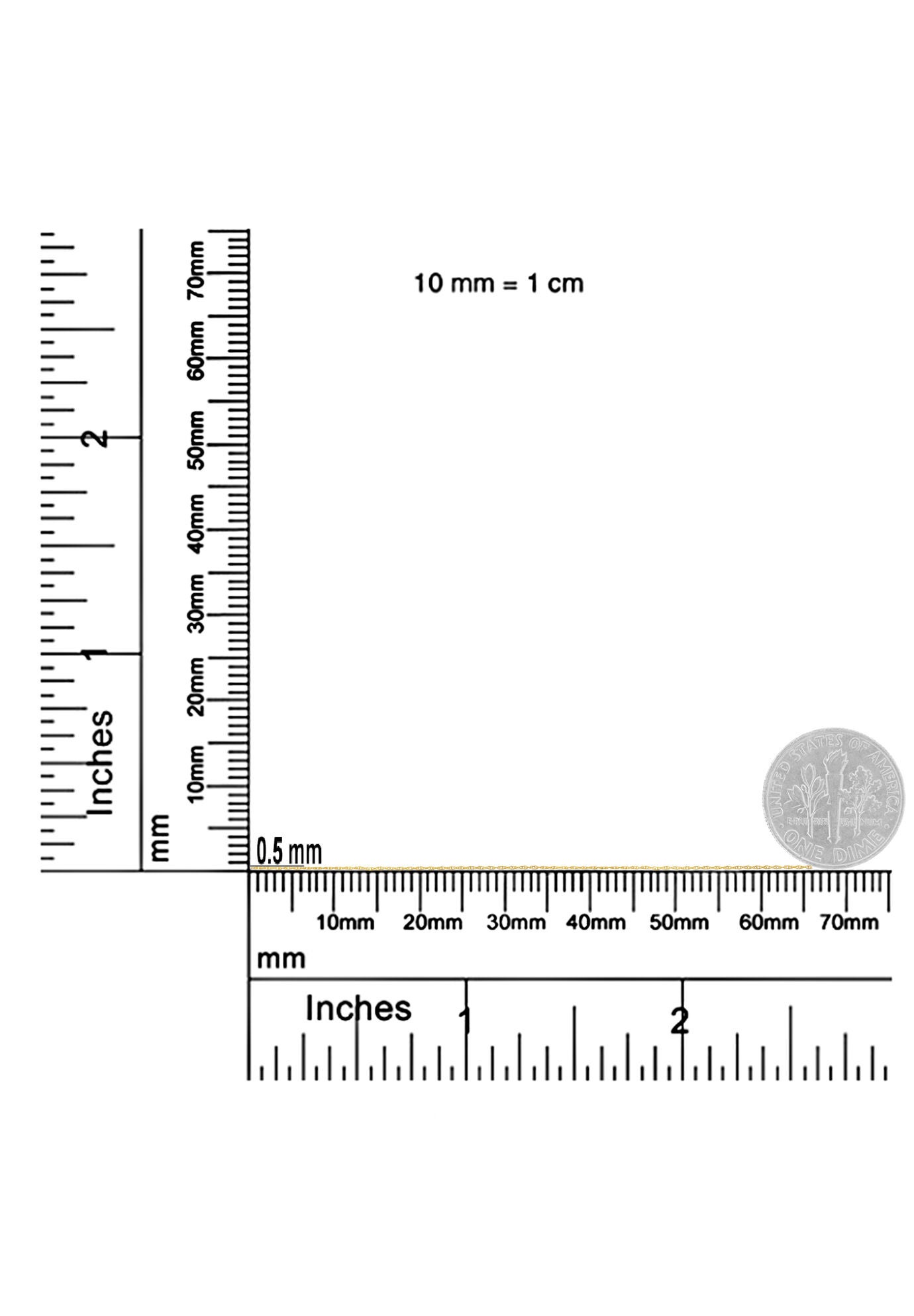 Solid Yellow Gold Slim And Dainty Rope Chain Necklace Unisex Chain 16 inches, , alternate image number 7