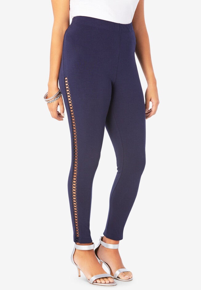 Crochet Essential Stretch Legging, NAVY, hi-res image number 0