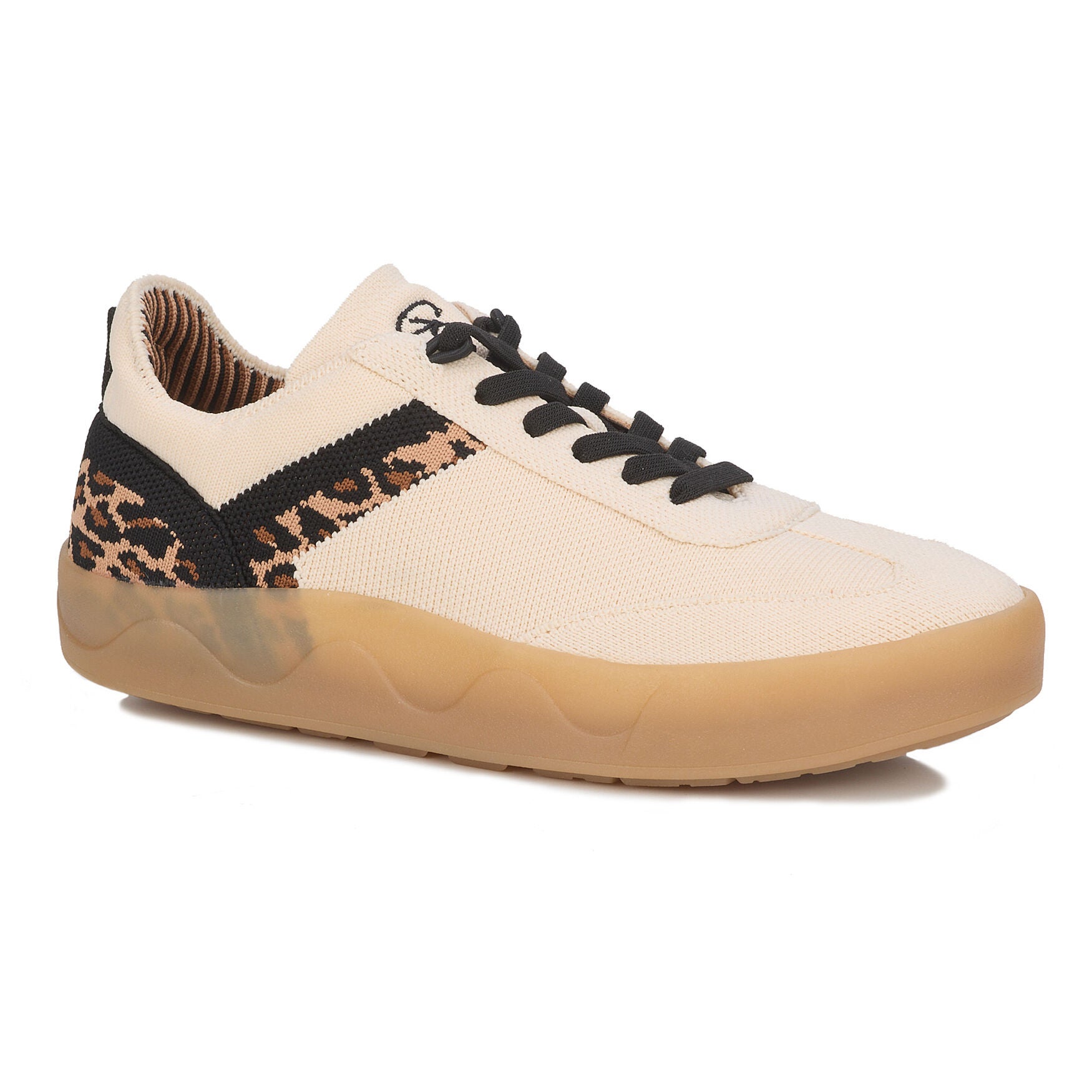 Stella Stretch Knit Sneaker, CREAM TAN BLACK, hi-res image number 0