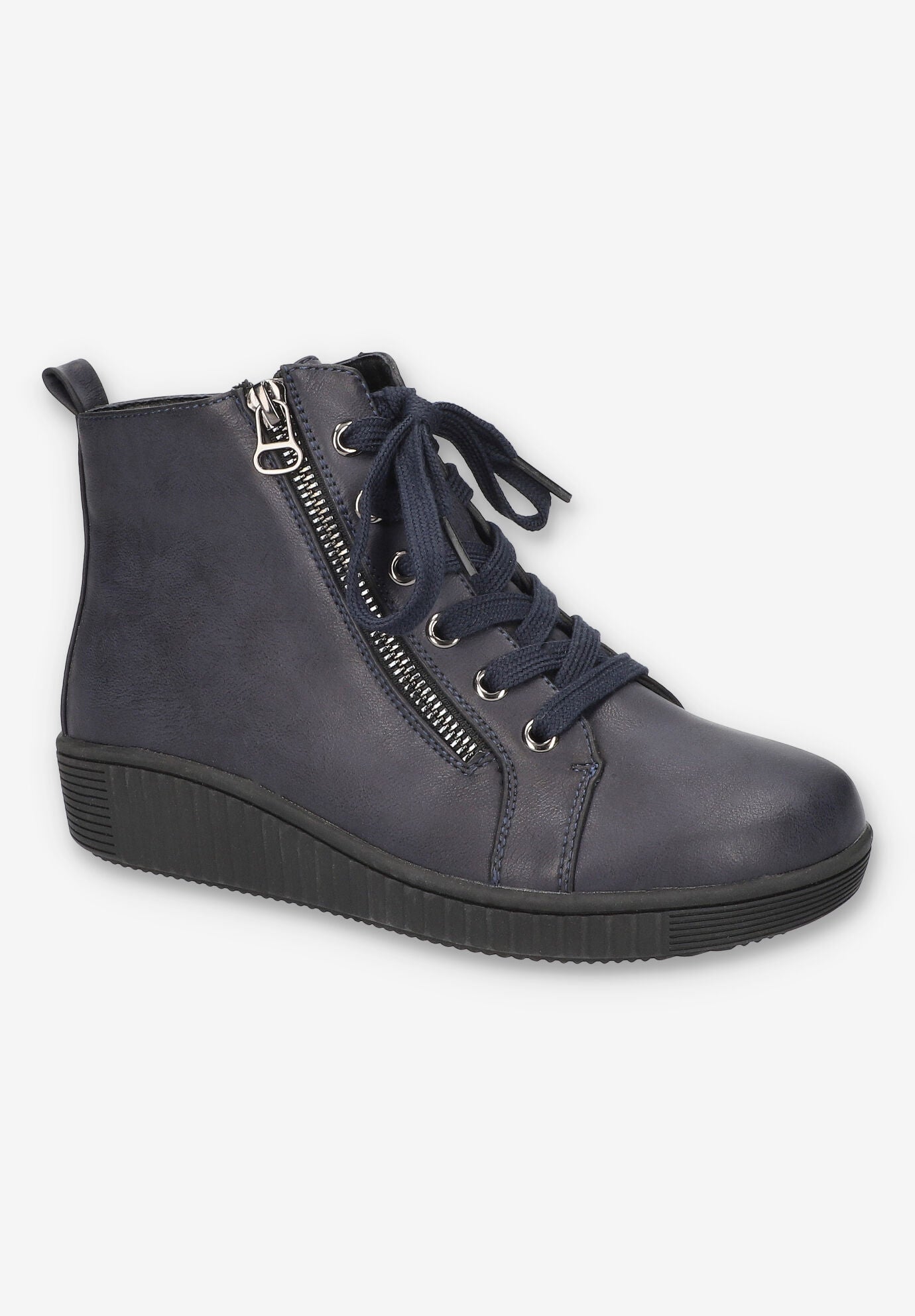 Hollyann Slip-Resistant Ankle Boot, NAVY BURNISHED, hi-res image number 0
