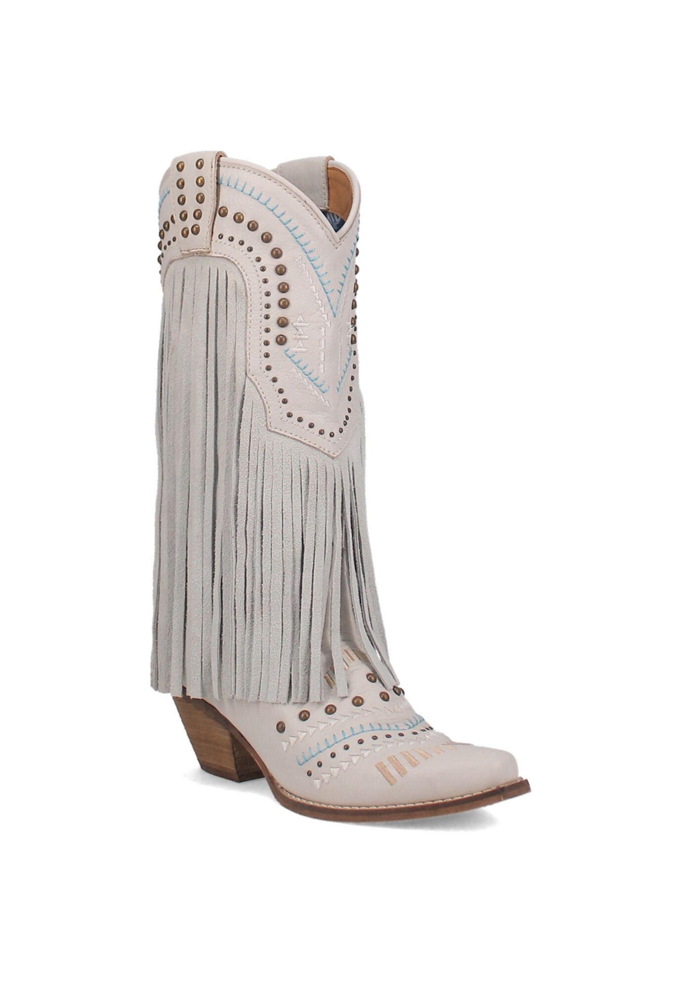 Gypsy Western Fringe Boot, WHITE, hi-res image number 0
