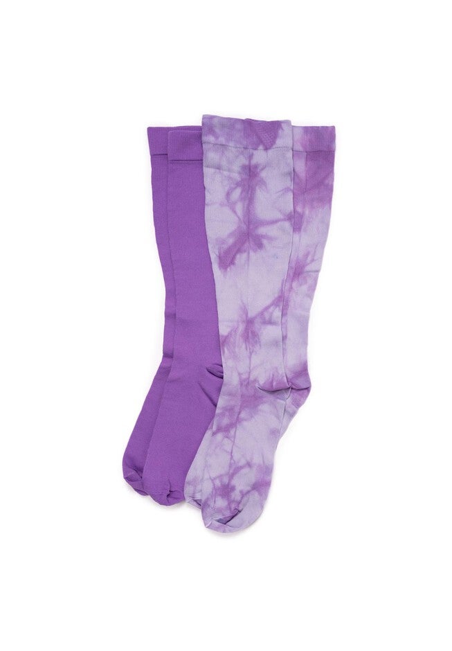 Women'S 2 Pair Pack Compression Socks, LAVENDER LILAC, hi-res image number 0