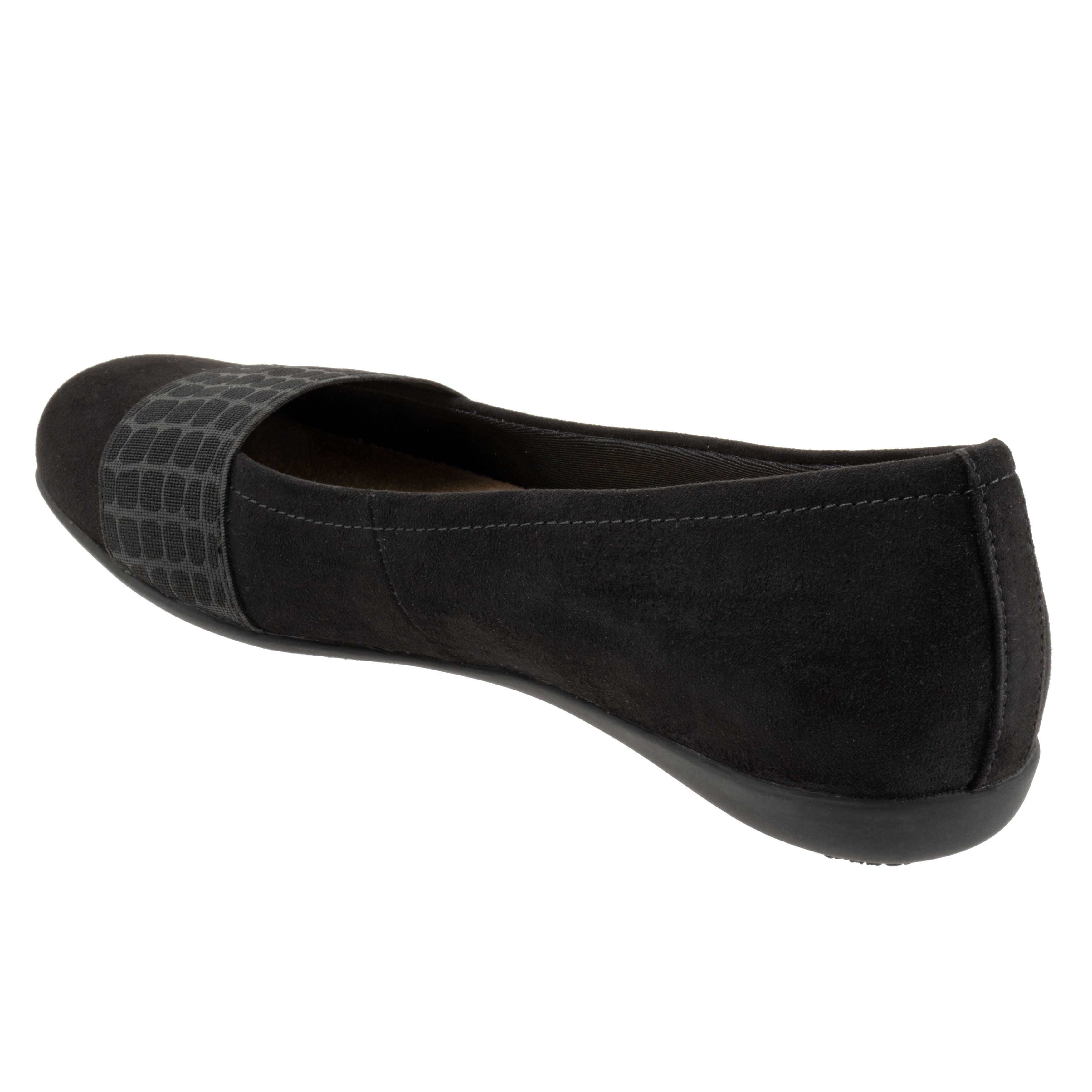 Samantha Flat, BLACK SUEDE CROCO, on-hover image number 1