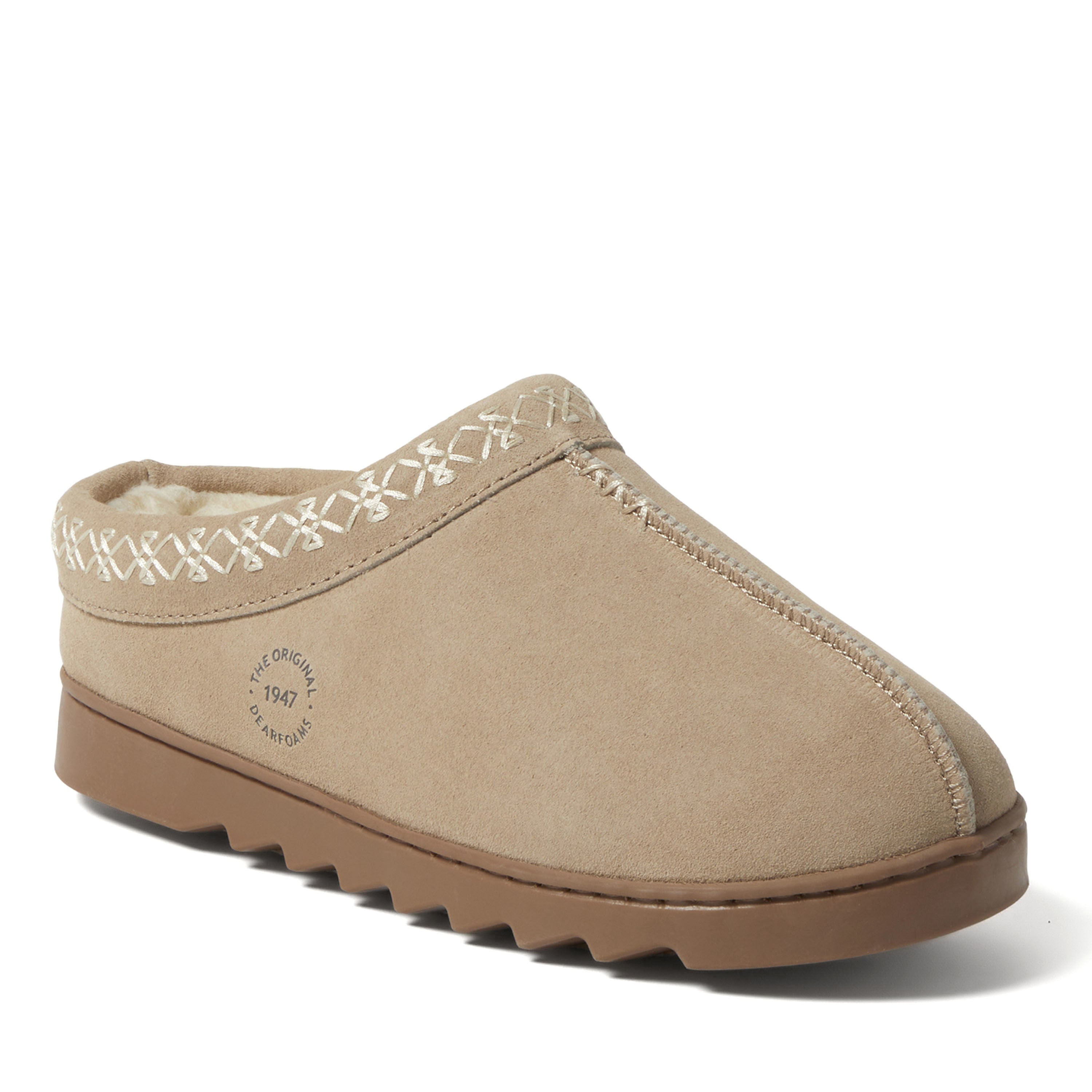 Doreen Genuine Suede Clog with Embroidery