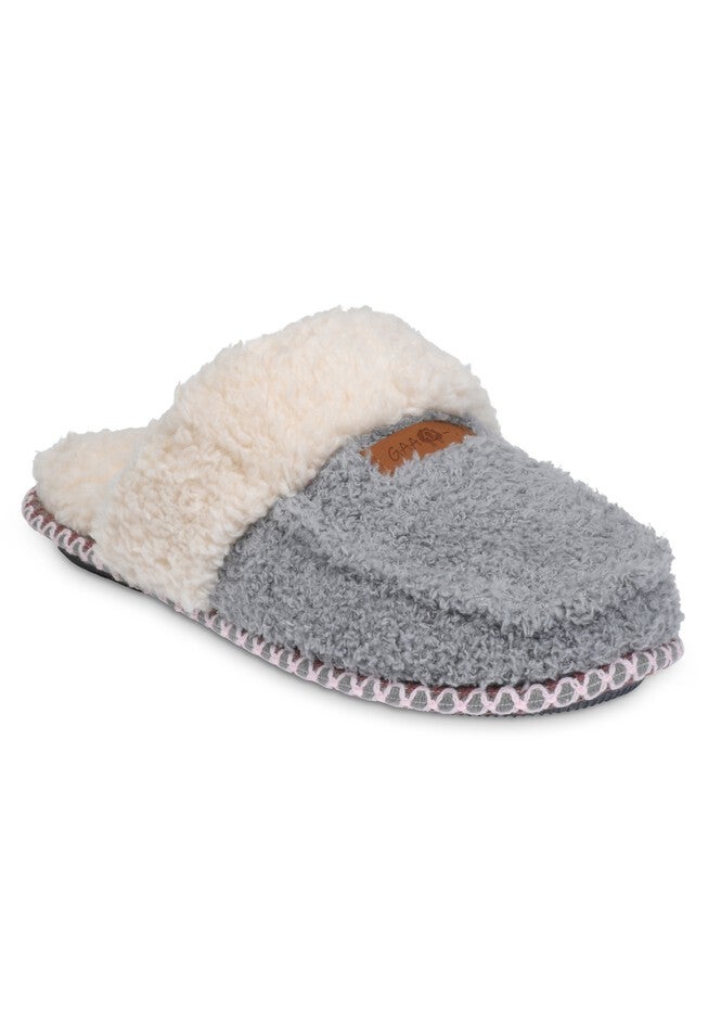 Cozee Fleece Mocassin Scuff Slipper, GREY, hi-res image number 0