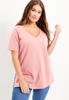 Short-Sleeve V-Neck One + Only Tunic