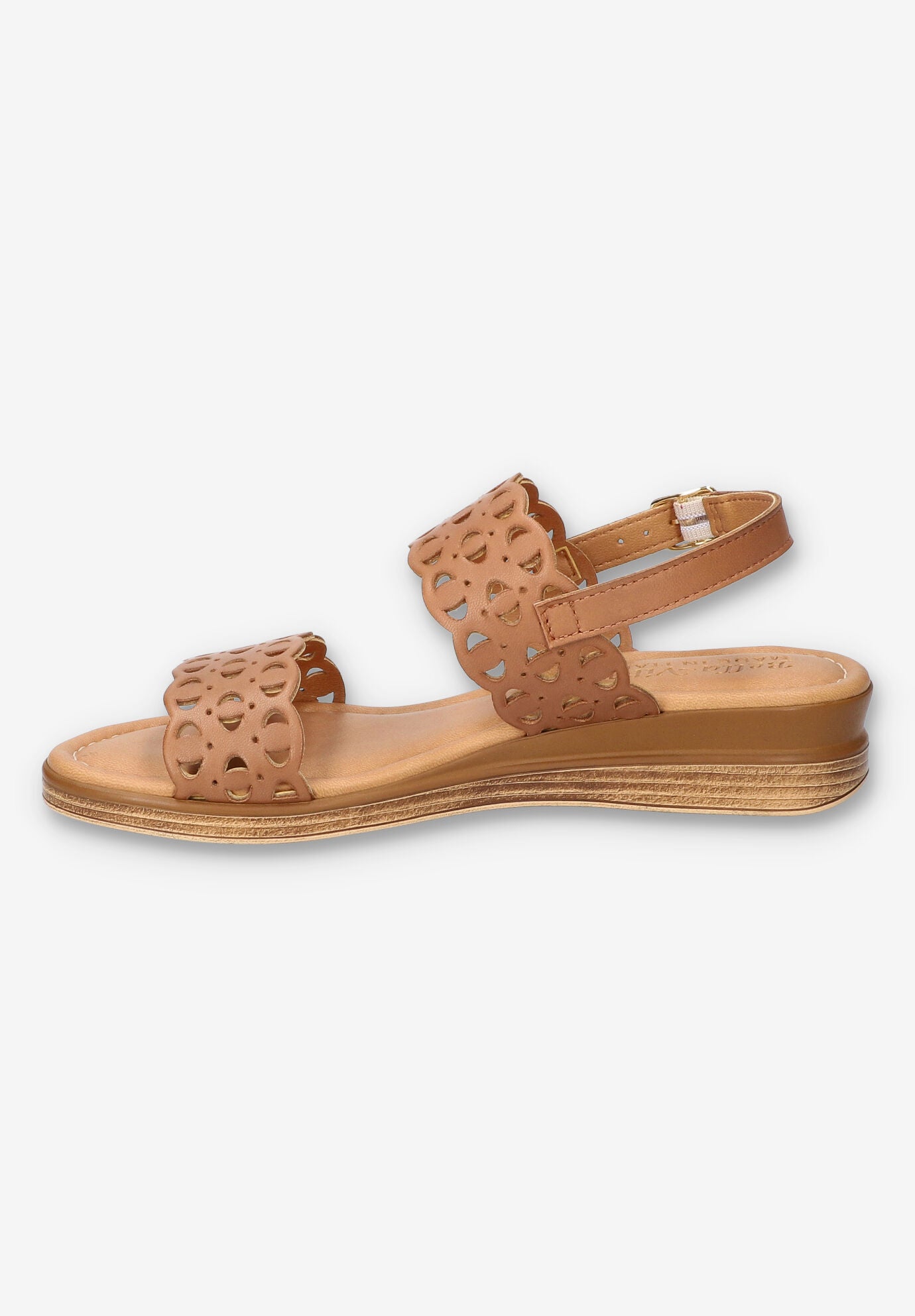Zoe-Italy Wedge Sandal, WHISKEY LEATHER, alternate image number 4