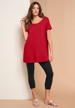 Plus Size Cotton Ultimate Scoopneck Swing Tunic