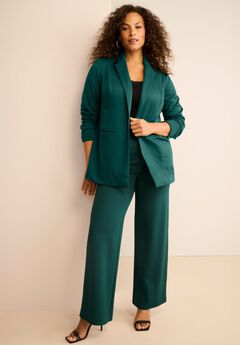 Plus Size Comfort Stretch Ponte Blazer