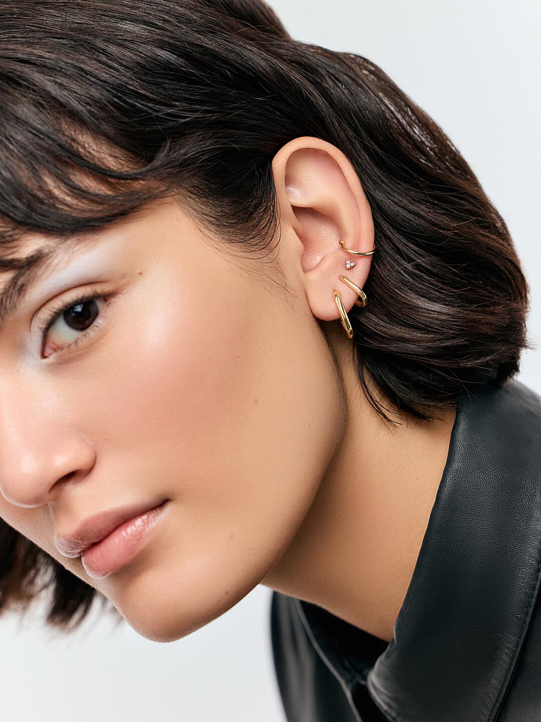 Rox Small Gold Hoop Earrings, GOLD, alternate image number 5