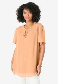 Ruffle Sleeve Blouse
