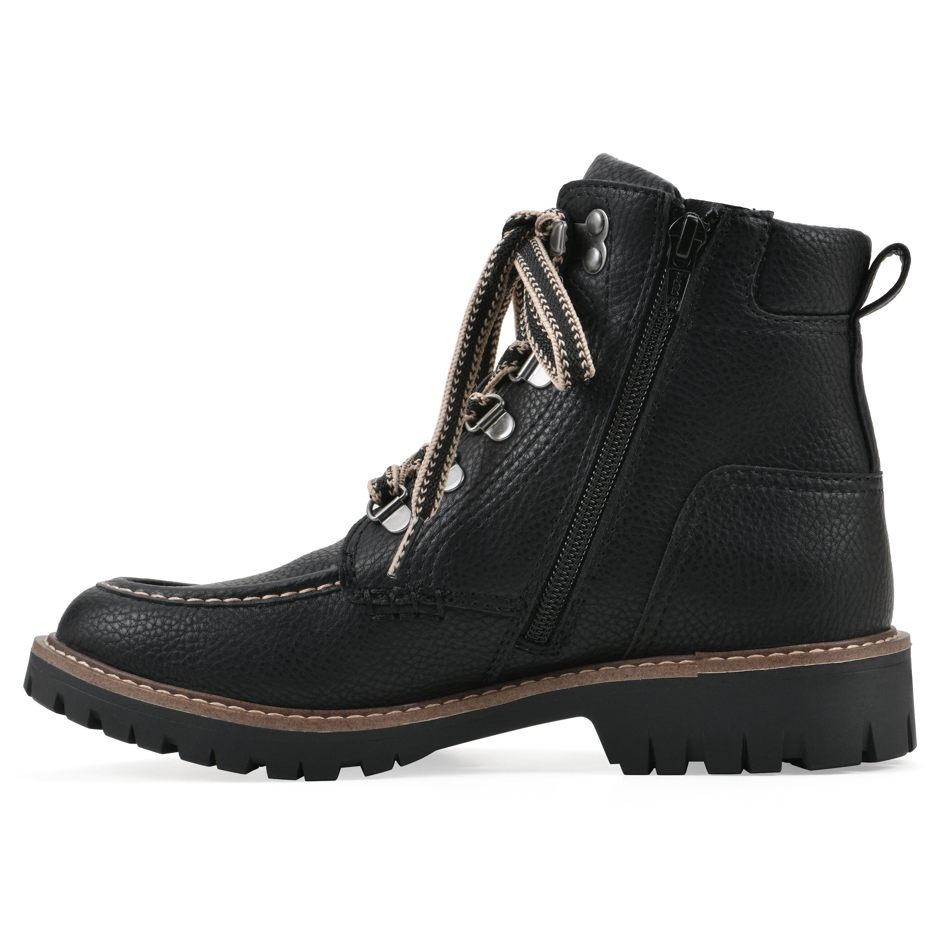 Parcels City Hiker Boot, BLACK PEBBLE SMOOTH, alternate image number 3