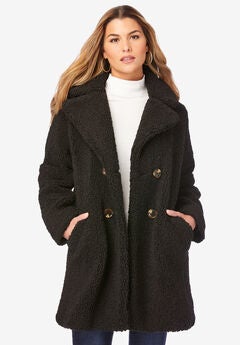 Plus Size Black Coat