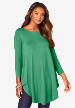 Boatneck Swing Ultra Drape Tunic