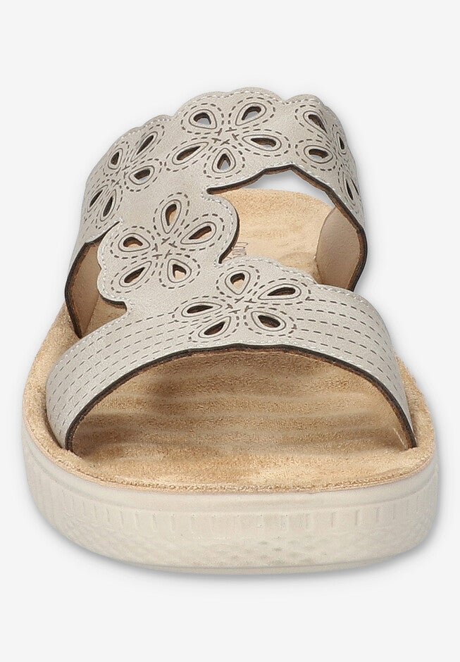 Taj Slide Sandal, GREY, on-hover image number 1