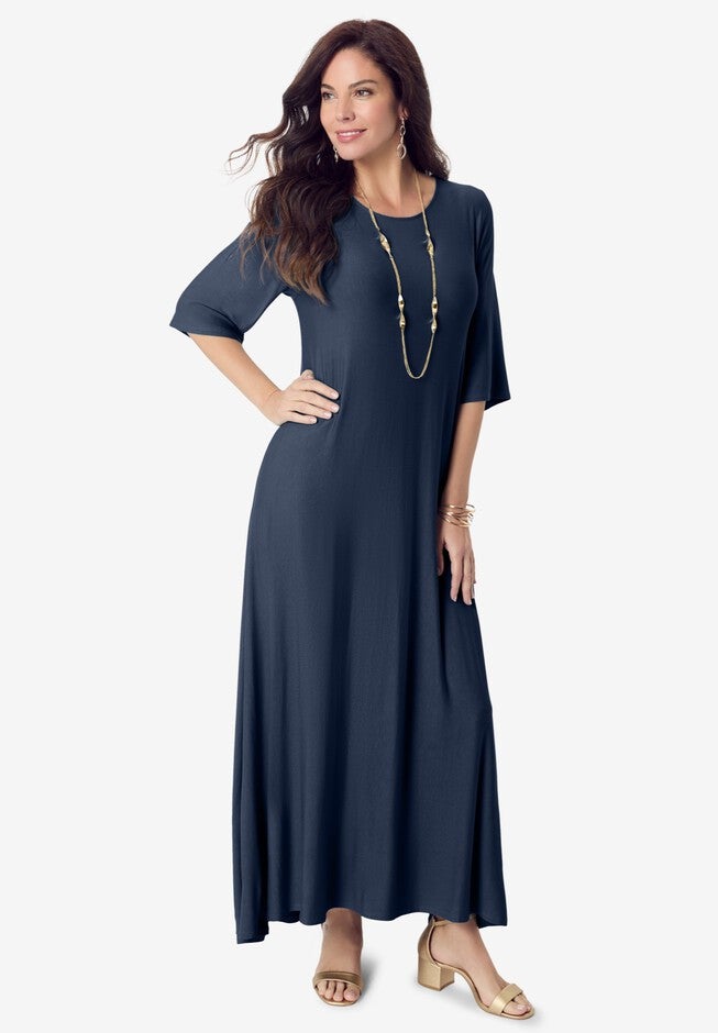 High Low Jersey Maxi Dress Roaman's