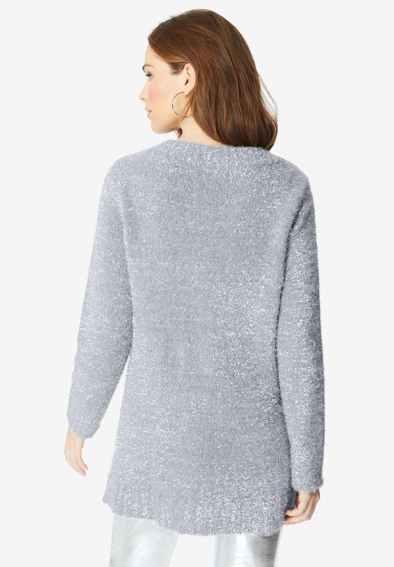 Metallic Eyelash Sweater., , on-hover image number 1