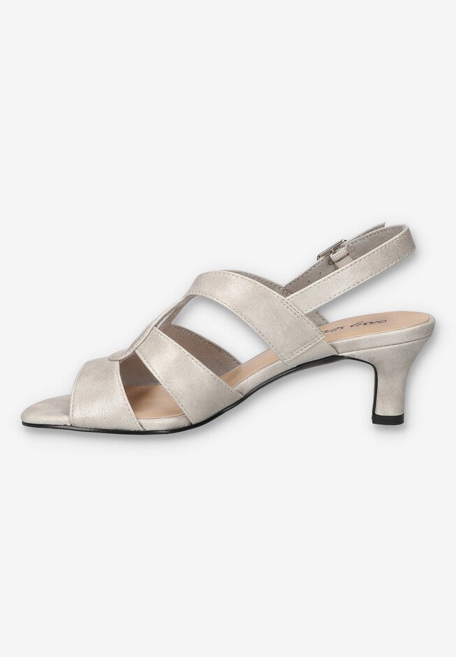 Zella Heeled Sandal, SILVER, alternate image number 4