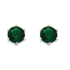 Birthstone .925 Sterling Silver Stud Earrings