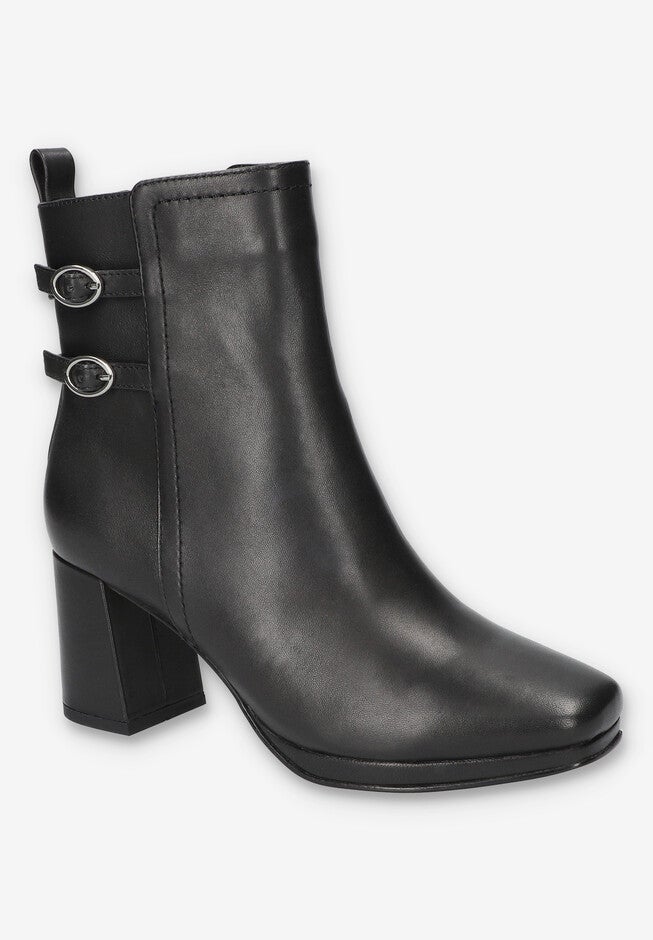 Orchard Sqaure Toe Ankle Boot, BLACK LEATHER, hi-res image number 0