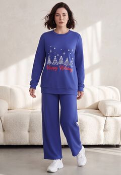Comfort+ Fleece Printed Sweatshirt