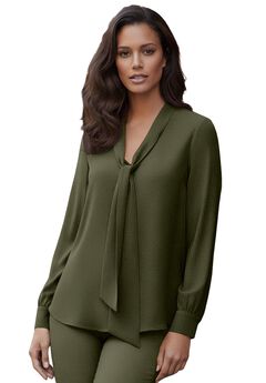 Long Sleeve Bow Blouse