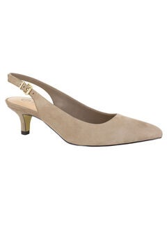 Grey Kitten Heel Pumps