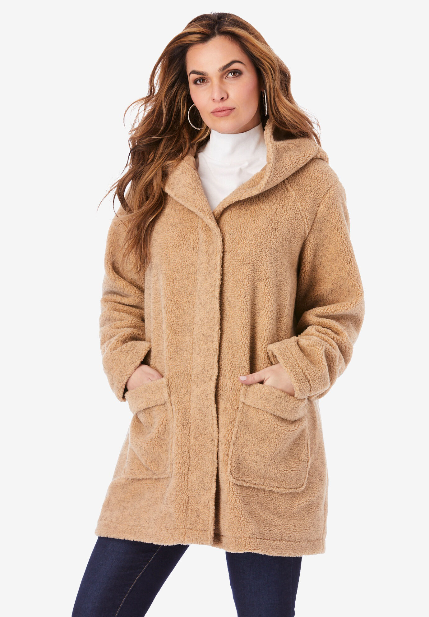 Women's Plus Size Wool Coats & Fleece Jackets | Roaman's