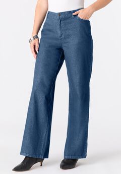 Plus Size Easy-Wear Wide Leg Jean