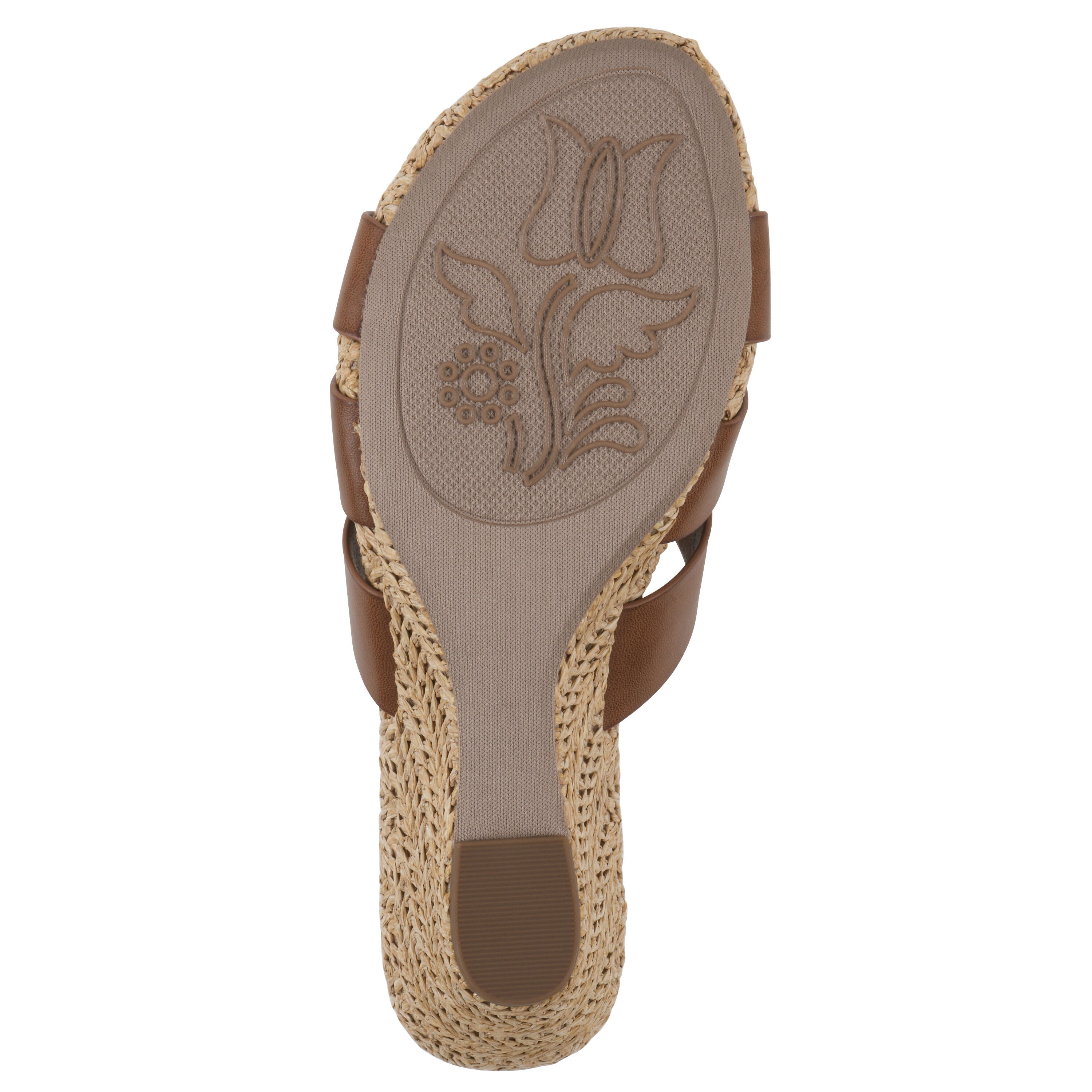Atavi Wedge Sandal, DARK TAN SMOOTH, alternate image number 5