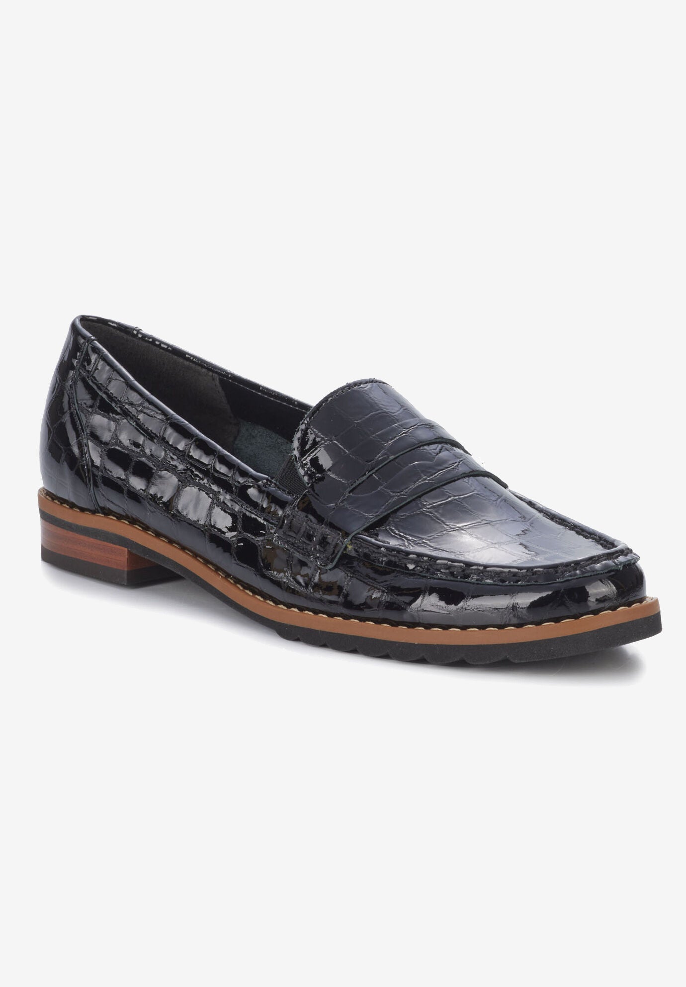 Winnie Ii Flat, BLACK PATENT CROC, hi-res image number 0