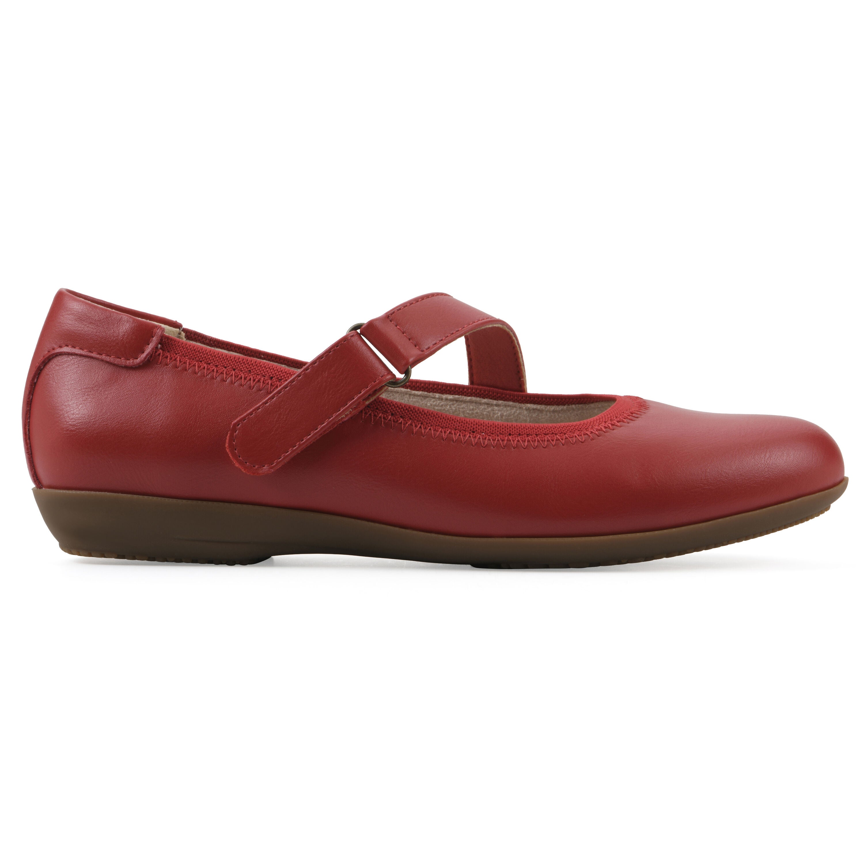 Carwen Mary Jane Flat, RED SMOOTH, alternate image number 2