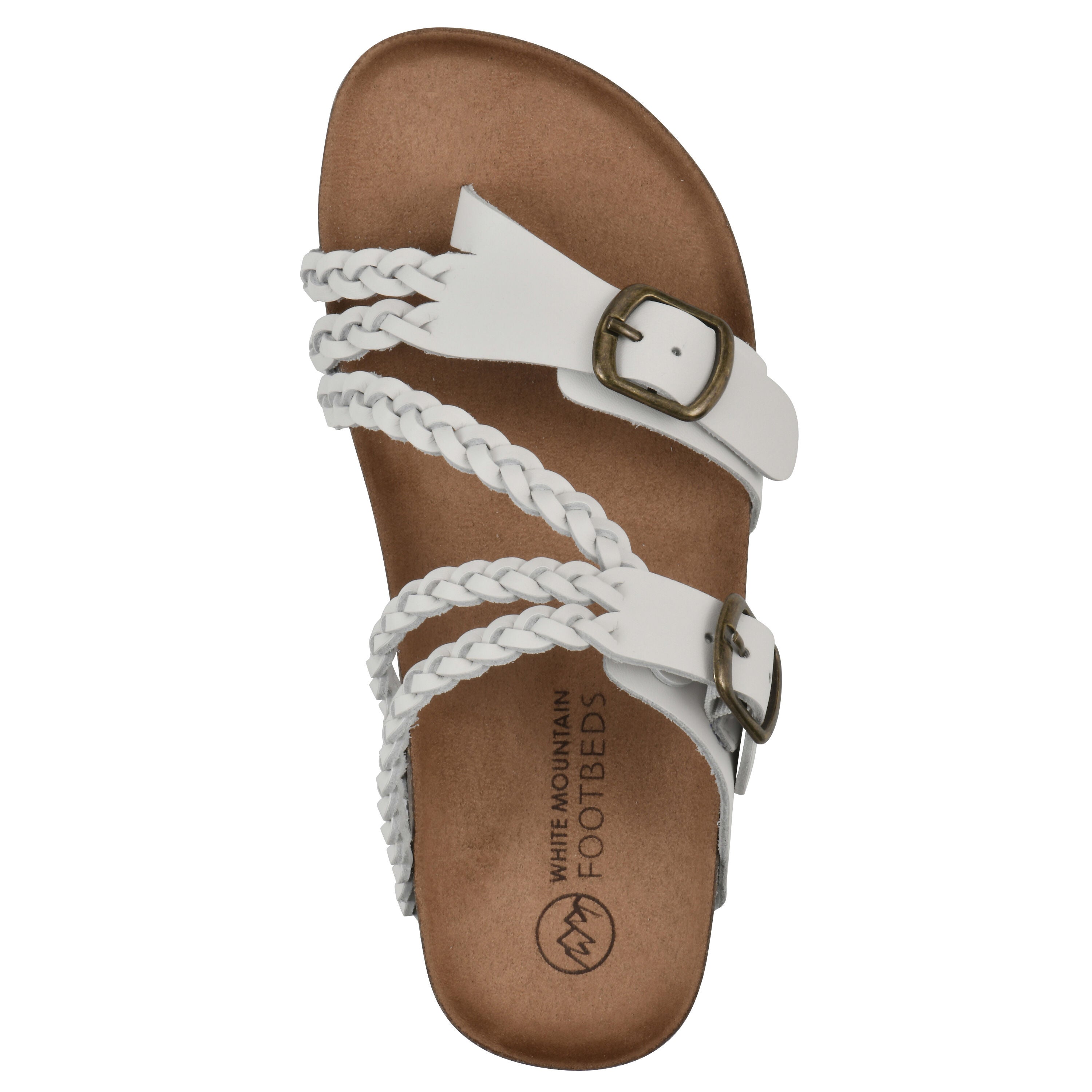 Haziest Footbeds Sandal, WHITE LEATHER, alternate image number 4