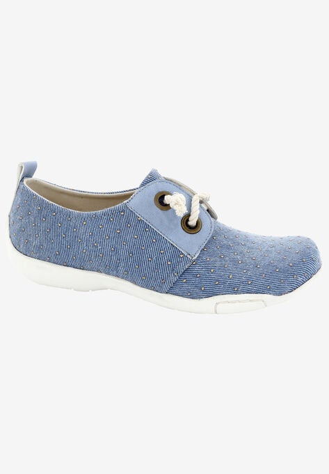 Calypso Slip On Flat, DENIM GOLD FABRIC, hi-res image number null