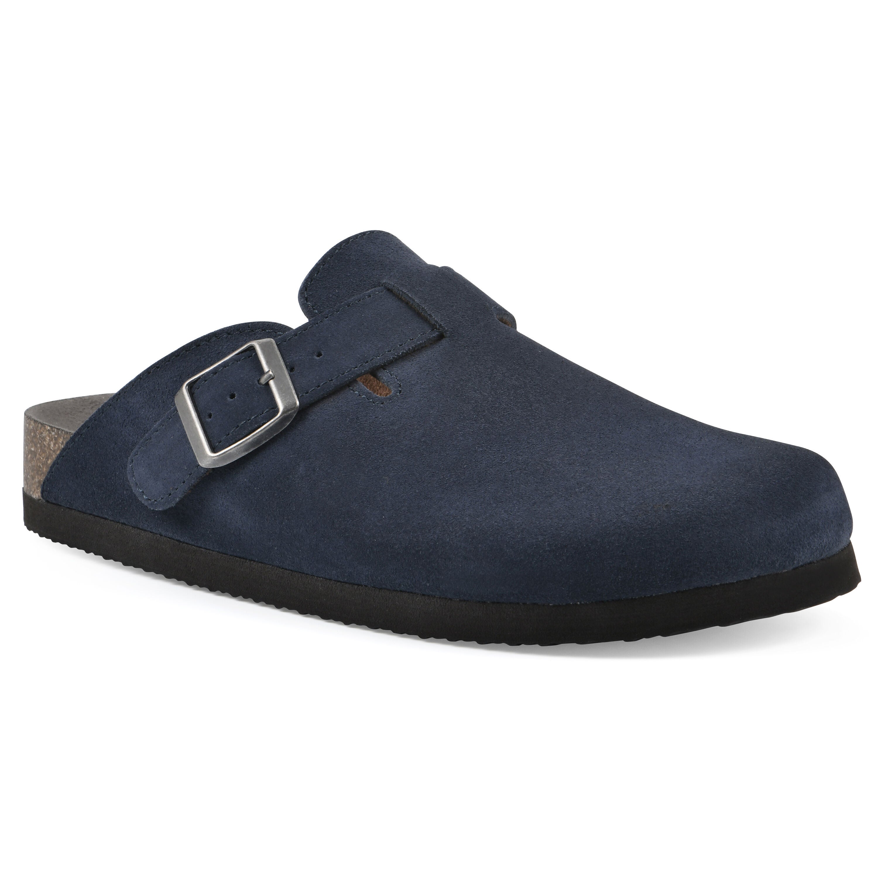 Bari Footbeds Clog, NAVY SUEDE, hi-res image number 0