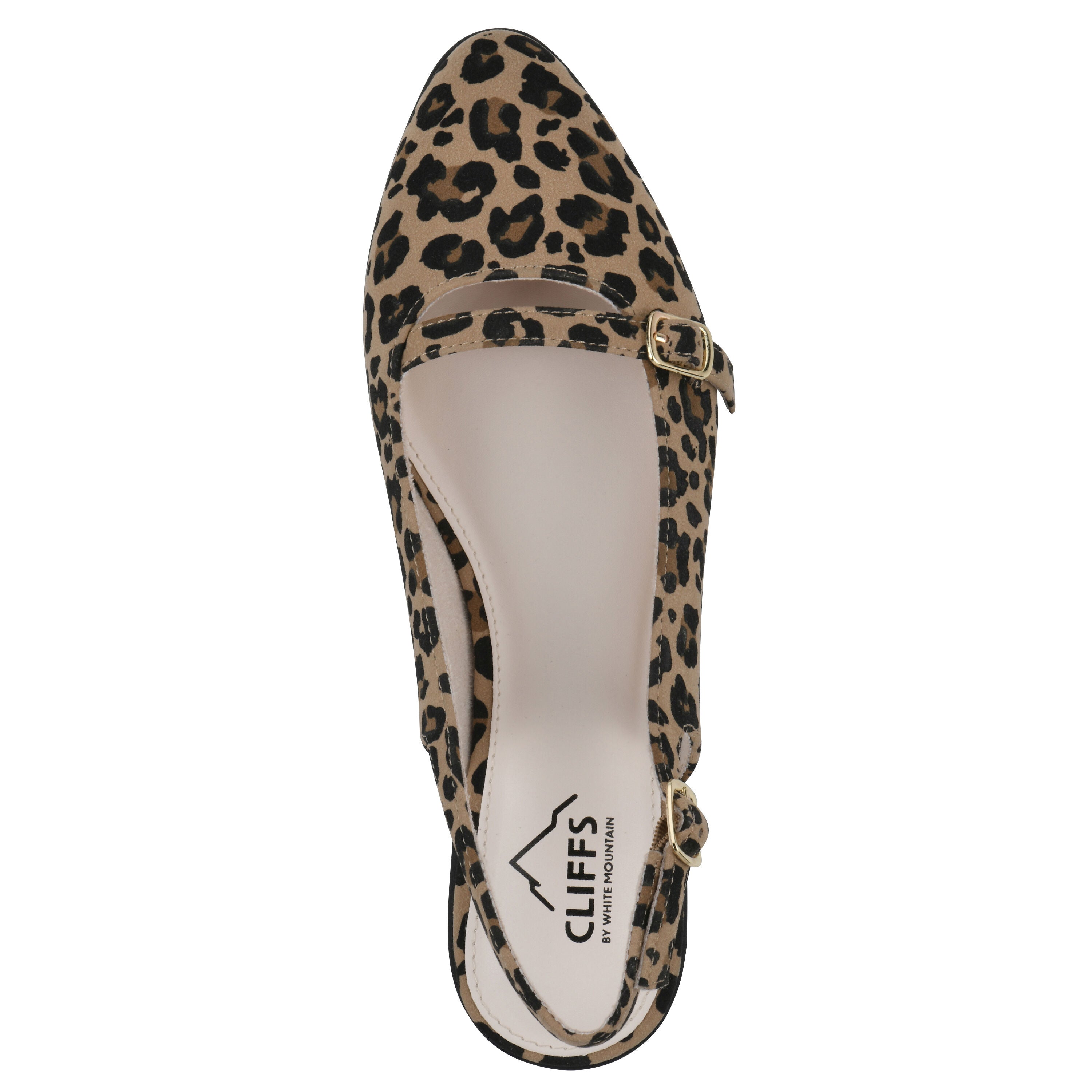 Miloni Slingback Flat, TAN LEOPARD PRINT, alternate image number 4