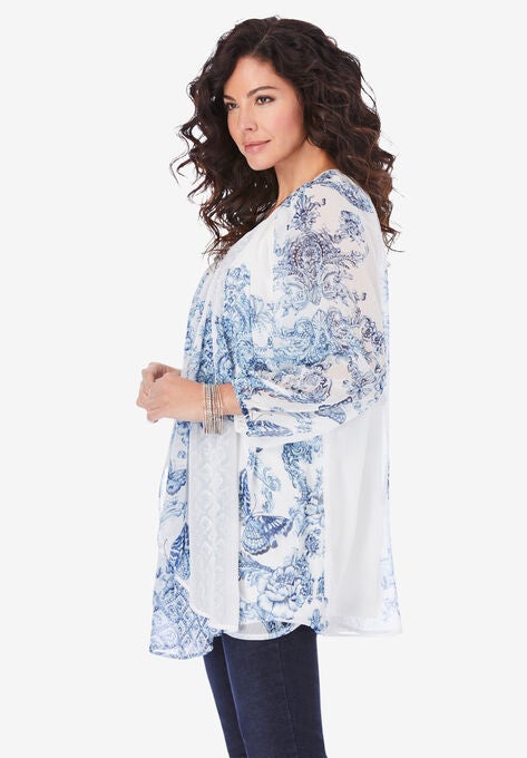 Embellished Print Top, , alternate image number null