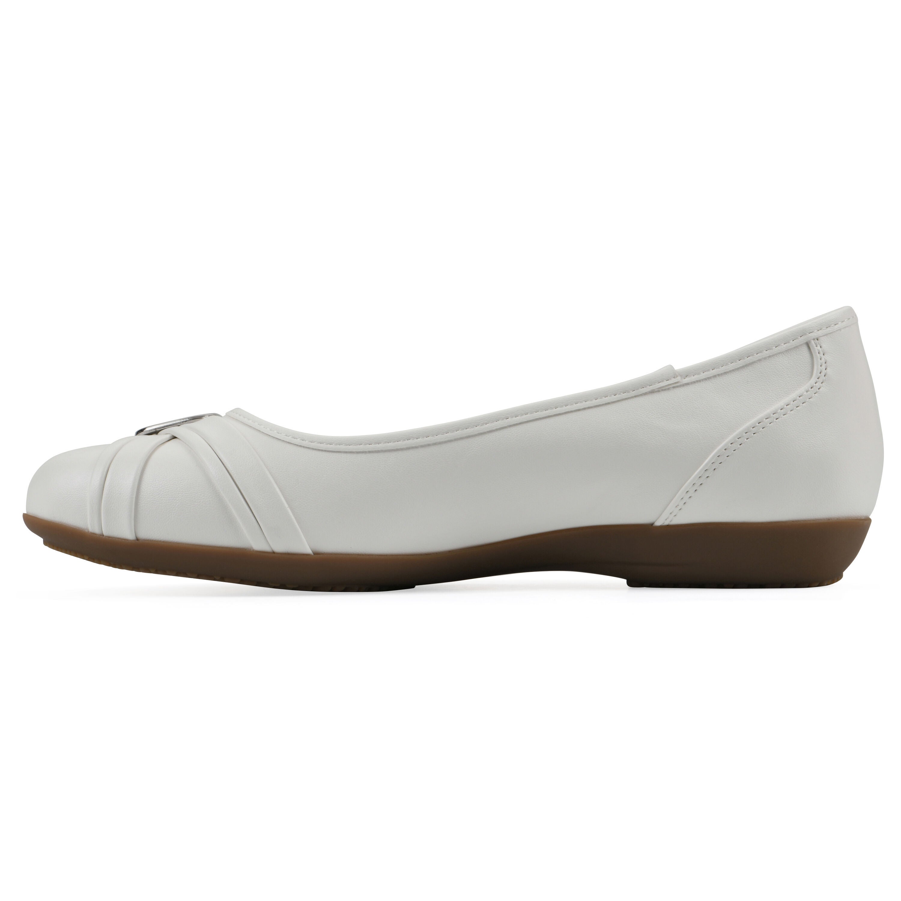 Calming Ballet Flat, WHITE SMOOTH, alternate image number 3