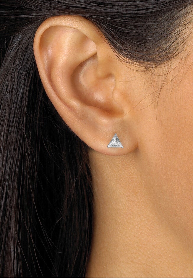 8.16 Tcw Cz Platinum-Plated Sterling Silver 7-Pair Set Of Stud Earrings Set, , alternate image number 7