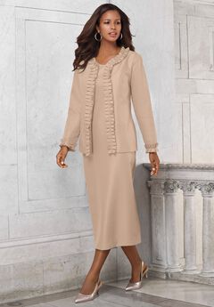 Pleated Suit Jacket Dress