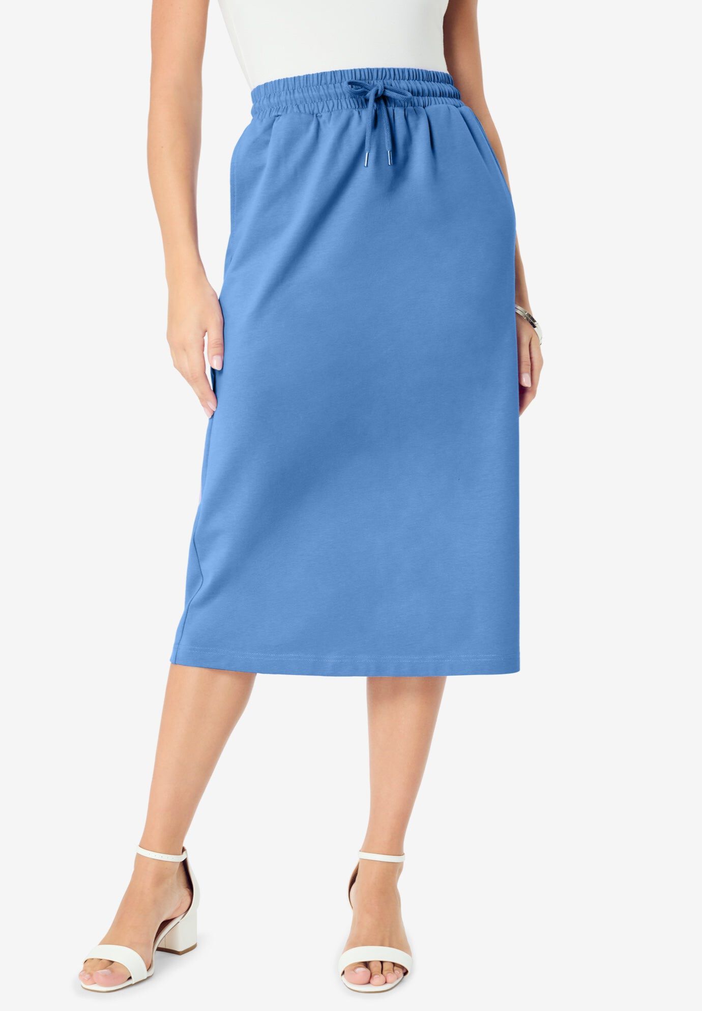 French Terry Skirt, HORIZON BLUE, hi-res image number 0